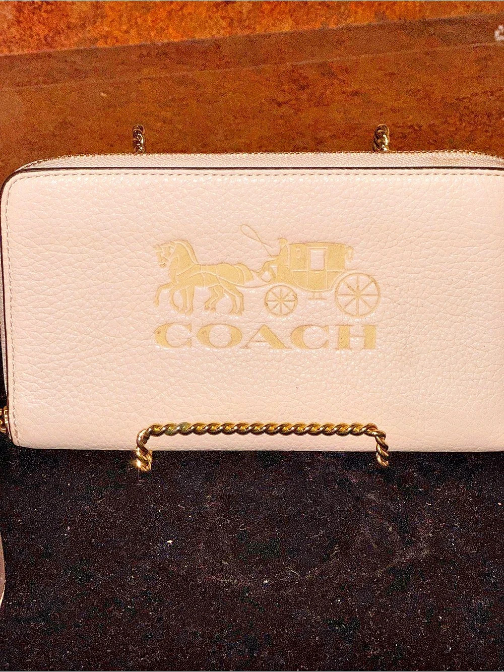 Coach Long Zip Around Wallet with Horse and Carriage (Style C3548
